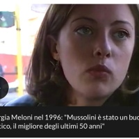 Giorgia Meloni nel 1996: "Mussolini è stato un buon politico, il migliore degli ultimi 50 anni"